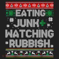 Eating Junk And Watching Rubbish Ugly Christmas Sweaters Hat thumb 2