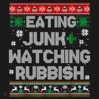 Eating Junk And Watching Rubbish Ugly Christmas Sweaters Women's Long Sleeve Shirt thumb 2
