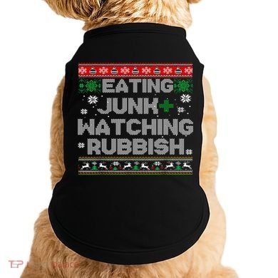 Eating Junk And Watching Rubbish Ugly Christmas Sweaters  Doggie Tank