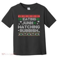 Eating Junk And Watching Rubbish Ugly Christmas Sweaters  Toddler T-Shirt thumb 0