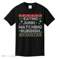 Eating Junk And Watching Rubbish Ugly Christmas Sweaters  Kids T-Shirt thumb 0