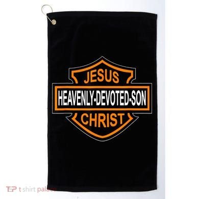 Enjoy Jesus Christ Heavenly Devoted Son Parody Religious Tee Golf Towel