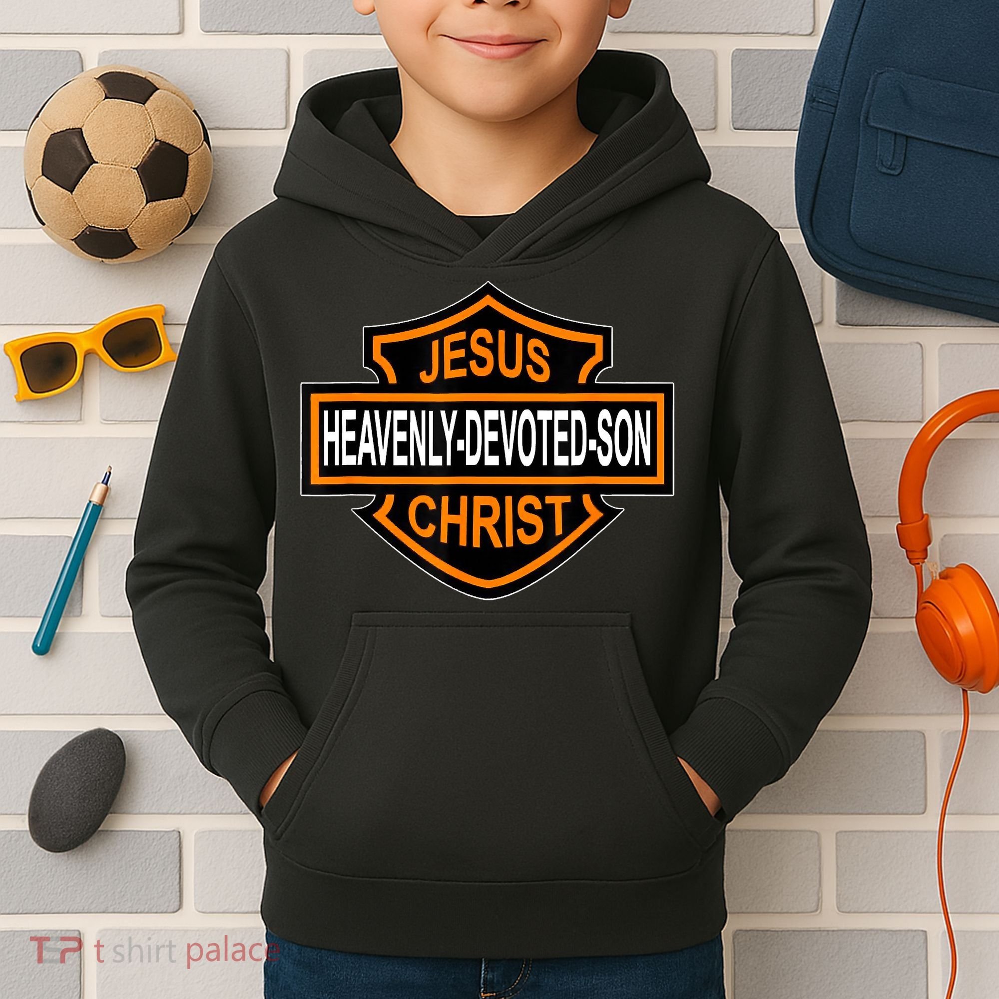 Enjoy Jesus Christ Heavenly Devoted Son Parody Religious Tee Kids Hoodie