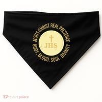 Eucharist Jesus Christ Presence Body Blood Soul Divinity USA-Made Doggie Bandana thumb 0