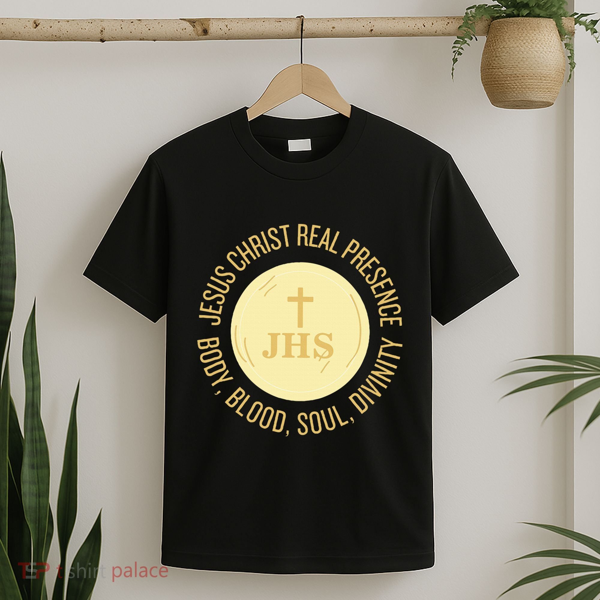 Eucharist Jesus Christ Presence Body Blood Soul Divinity T-Shirt