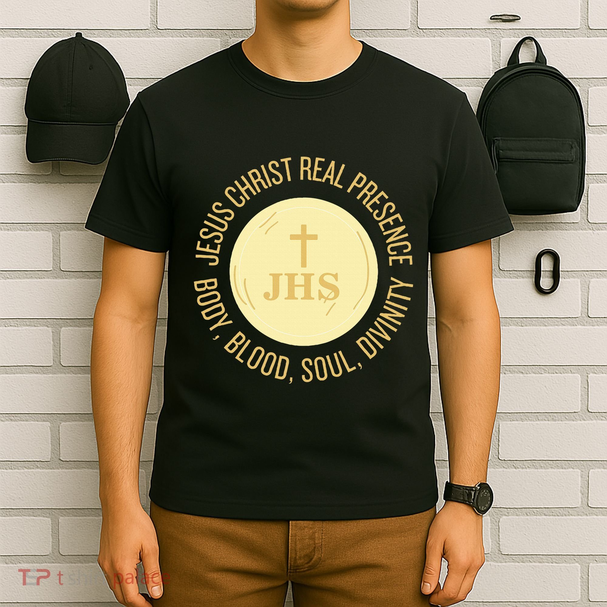 Eucharist Jesus Christ Presence Body Blood Soul Divinity T-Shirt