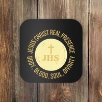 Eucharist Jesus Christ Presence Body Blood Soul Divinity Coaster thumb 0