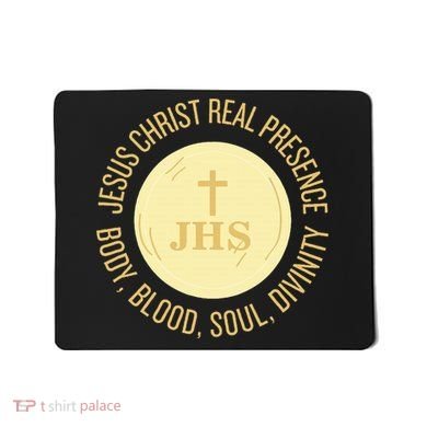 Eucharist Jesus Christ Presence Body Blood Soul Divinity Mousepad
