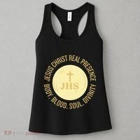 Eucharist Jesus Christ Presence Body Blood Soul Divinity Women's Tank Top thumb 3