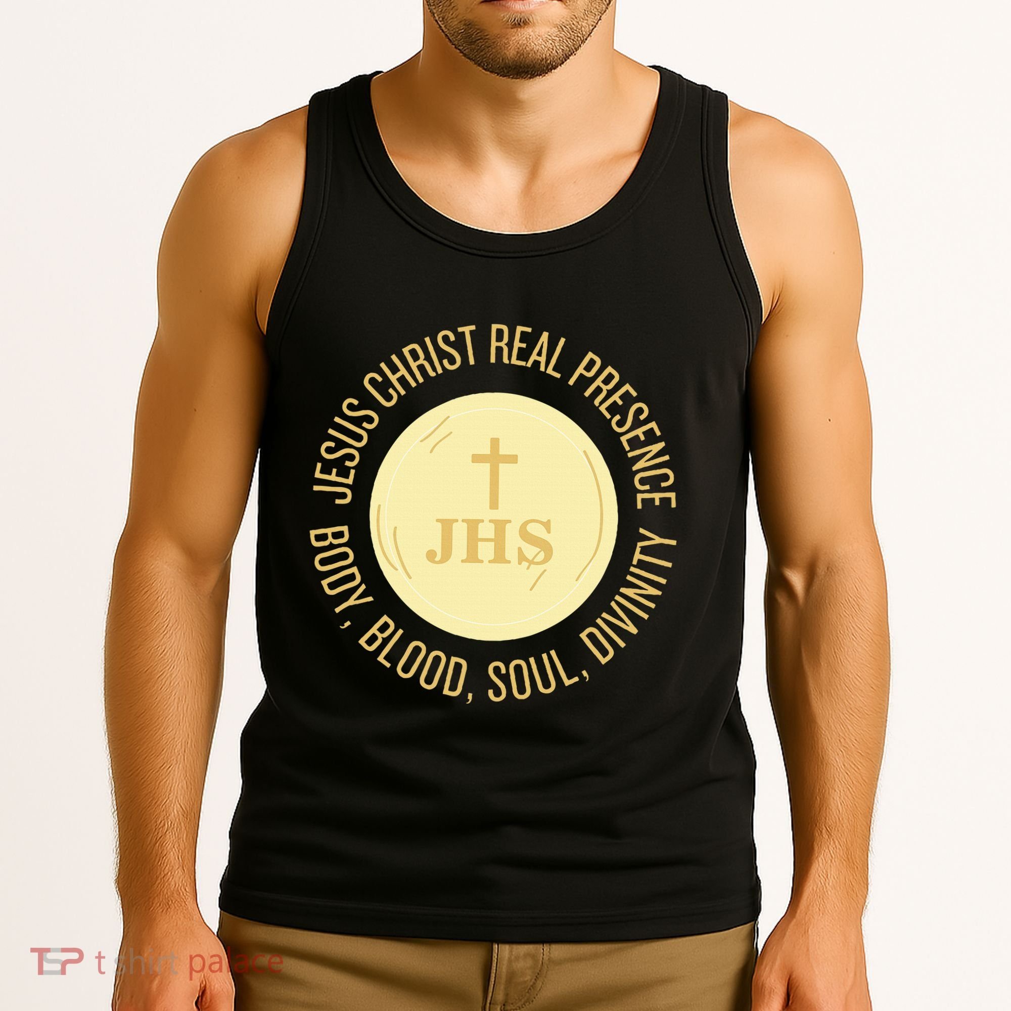 Eucharist Jesus Christ Presence Body Blood Soul Divinity Tank Top