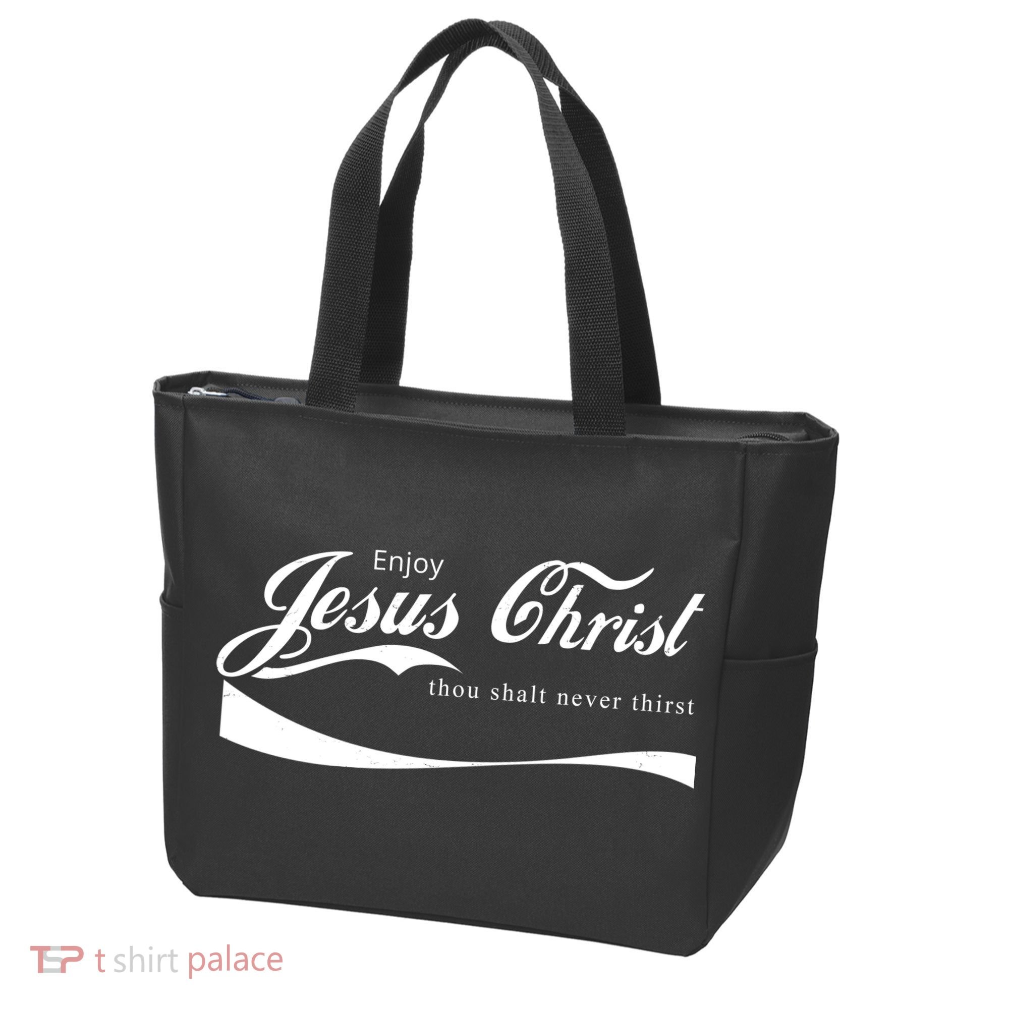Enjoy Jesus Christ Thou Shalt Never Thirst Tote Bag