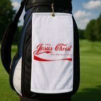 Enjoy Jesus Christ Thou Shalt Never Thirst Golf Towel thumb 2