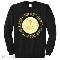 Eucharist Jesus Christ Presence Body Blood Soul Divinity Sweatshirt thumb 0