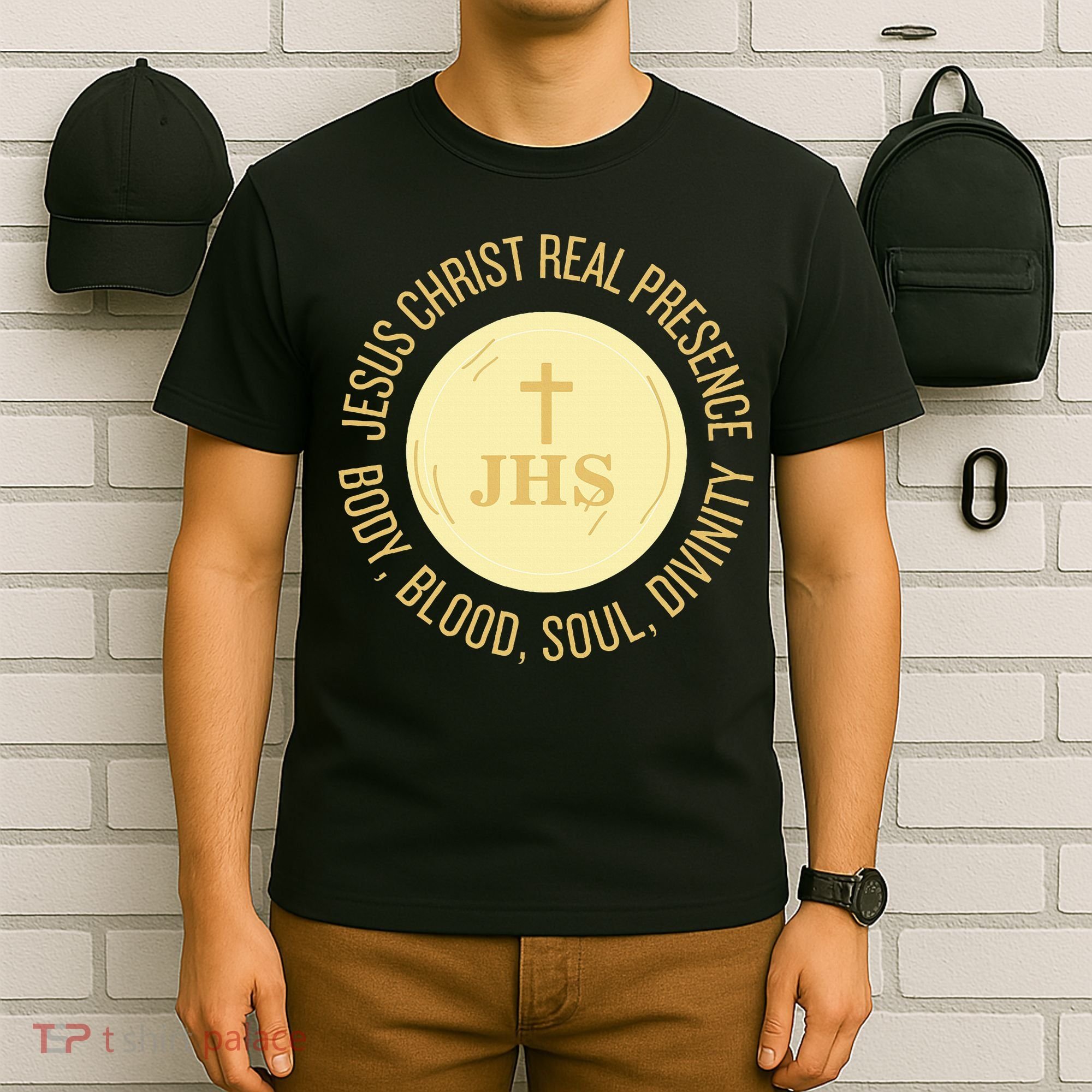 Eucharist Jesus Christ Presence Body Blood Soul Divinity T-Shirt