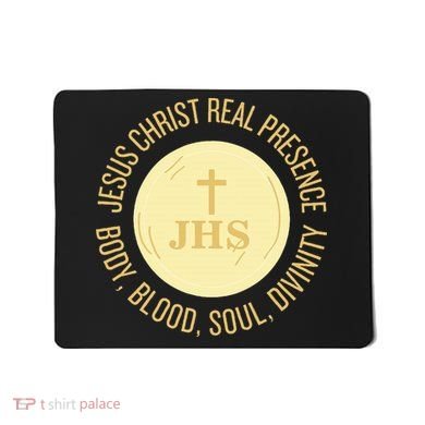 Eucharist Jesus Christ Presence Body Blood Soul Divinity Mousepad