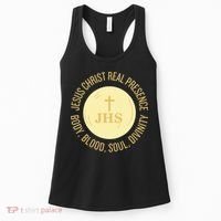 Eucharist Jesus Christ Presence Body Blood Soul Divinity Women's Tank Top thumb 0