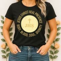 Eucharist Jesus Christ Presence Body Blood Soul Divinity Women's T-Shirt thumb 2