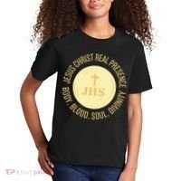 Eucharist Jesus Christ Presence Body Blood Soul Divinity Kids T-Shirt thumb 2