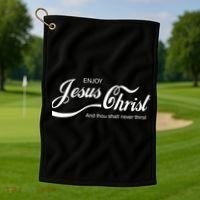 Enjoy Jesus Christ Golf Towel thumb 1