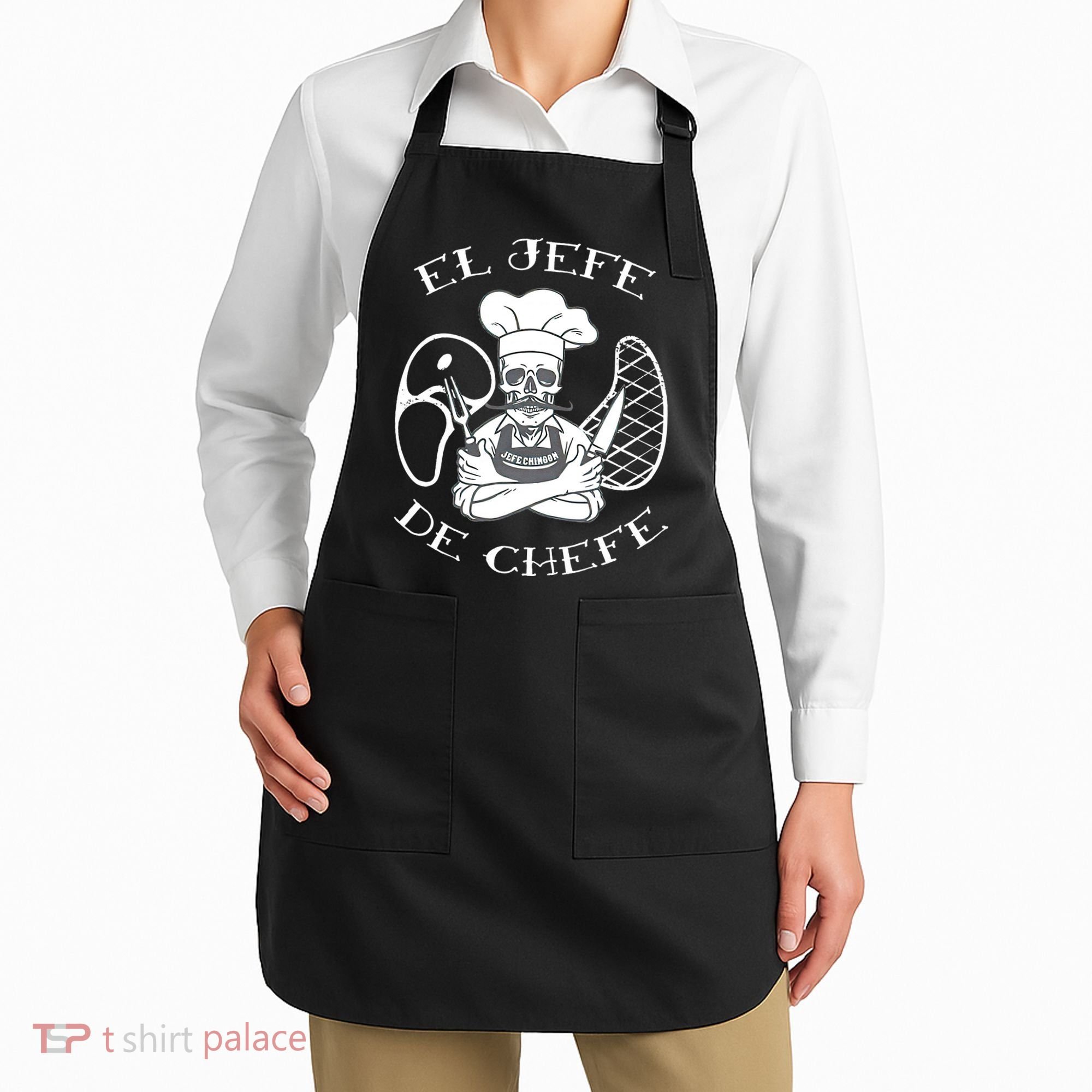 El Jefe De Chefe Funny Mexican Dad Boss Latino Apron