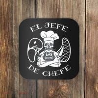 El Jefe De Chefe Funny Mexican Dad Boss Latino Coaster thumb 0
