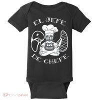 El Jefe De Chefe Funny Mexican Dad Boss Latino Baby Bodysuit thumb 0