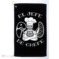 El Jefe De Chefe Funny Mexican Dad Boss Latino Golf Towel thumb 0
