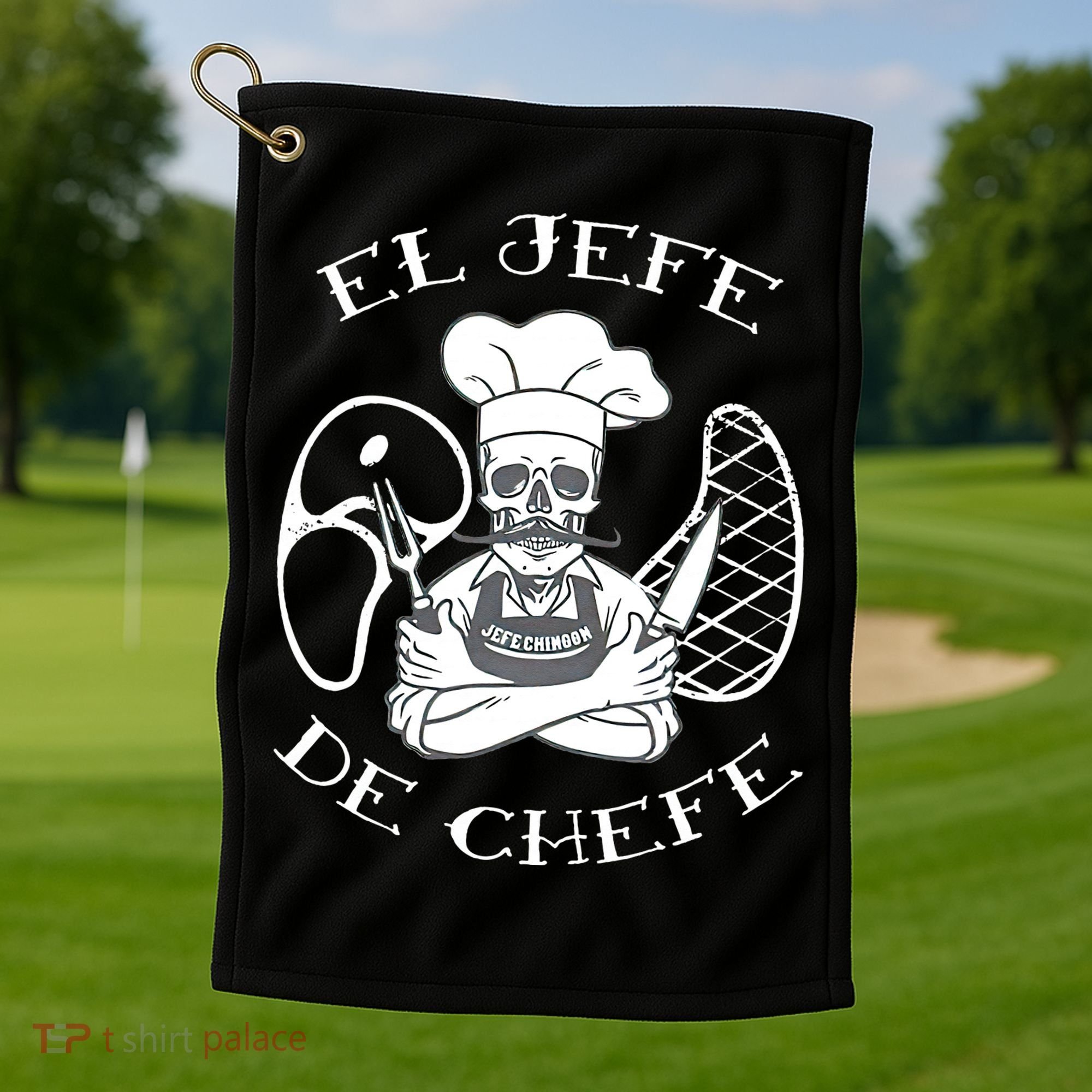 El Jefe De Chefe Funny Mexican Dad Boss Latino Golf Towel