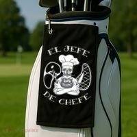 El Jefe De Chefe Funny Mexican Dad Boss Latino Golf Towel thumb 2