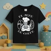 El Jefe De Chefe Funny Mexican Dad Boss Latino Toddler T-Shirt thumb 3