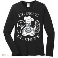 El Jefe De Chefe Funny Mexican Dad Boss Latino Women's Long Sleeve Shirt thumb 0