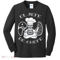 El Jefe De Chefe Funny Mexican Dad Boss Latino Kids Long Sleeve Shirt thumb 0