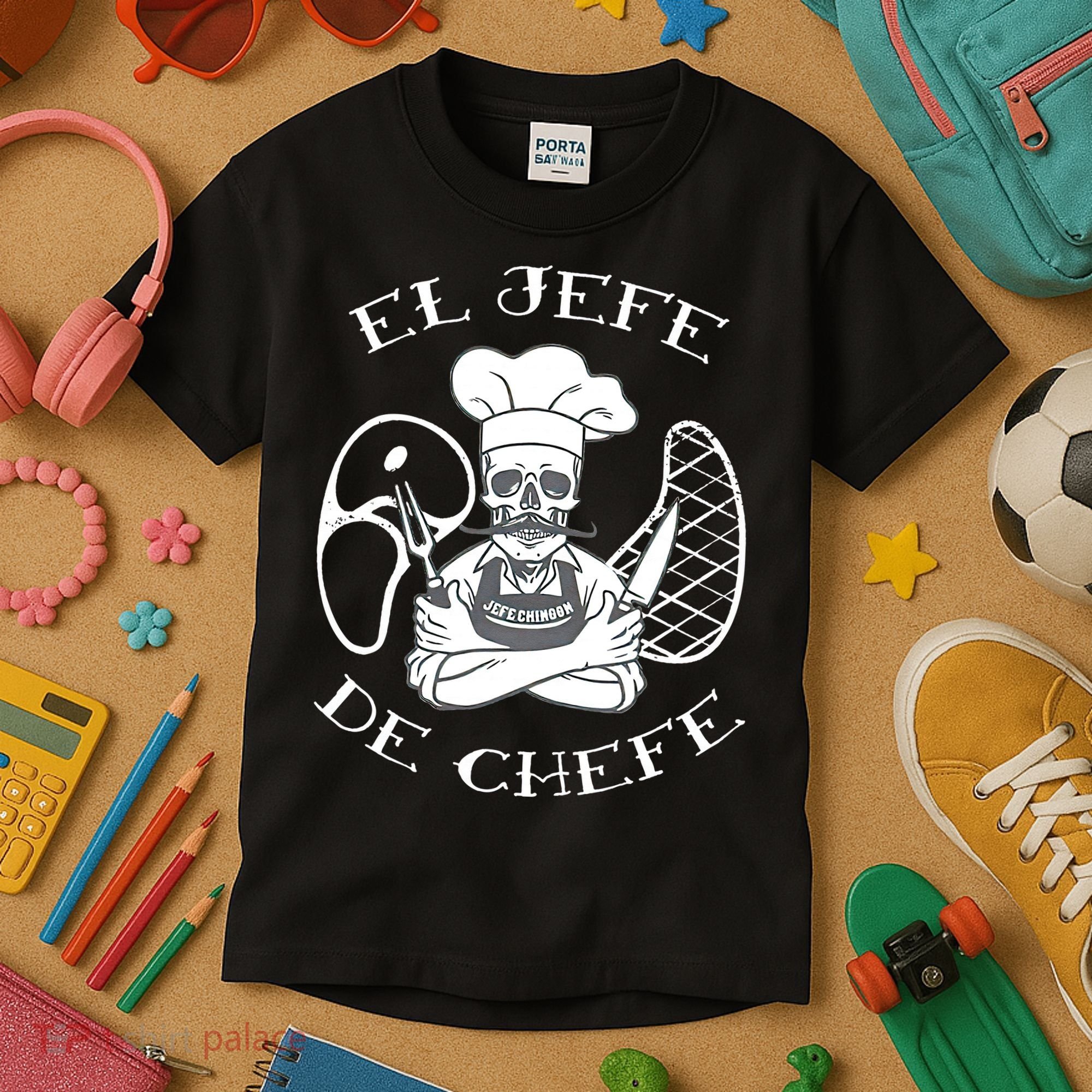 El Jefe De Chefe Funny Mexican Dad Boss Latino Kids T-Shirt