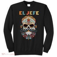 El Jefe Funny Skull Mexican Boss Spanish Dia De Los Muertos Sweatshirt thumb 0