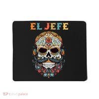 El Jefe Funny Skull Mexican Boss Spanish Dia De Los Muertos Mousepad thumb 0
