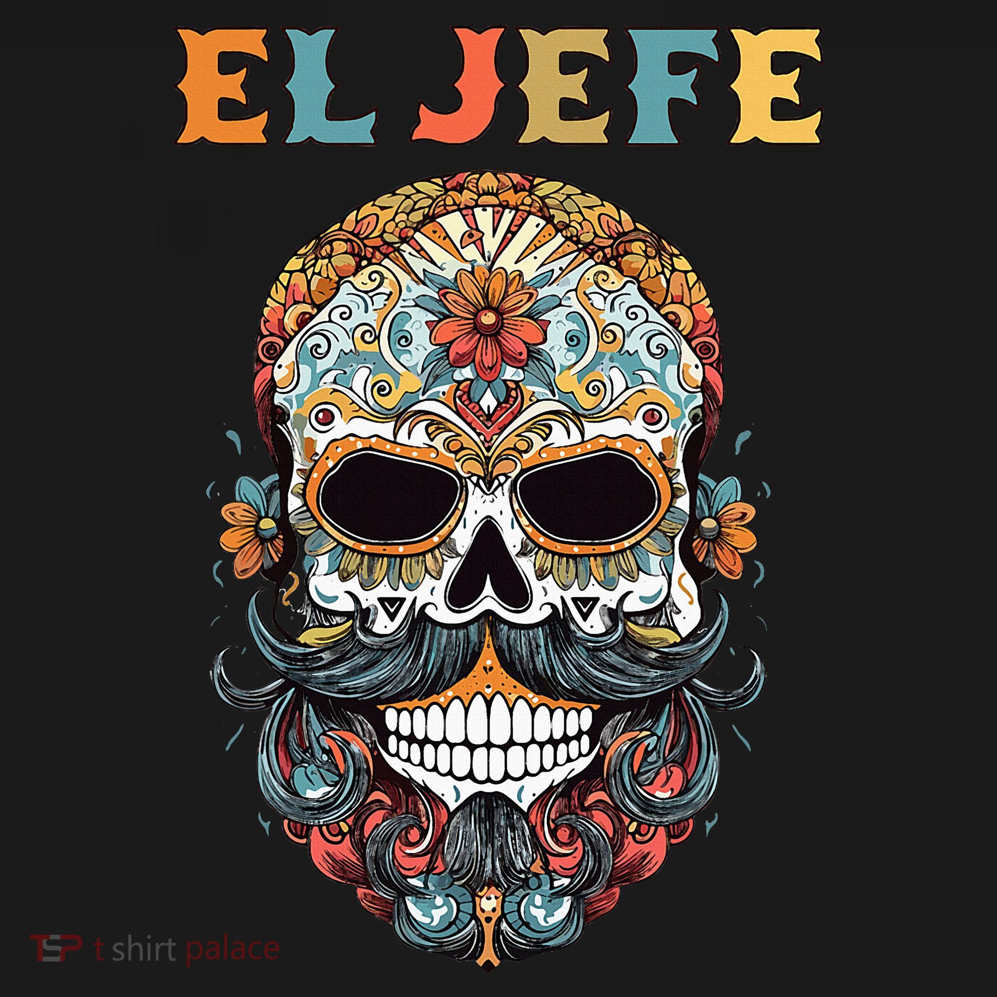 El Jefe Funny Skull Mexican Boss Spanish Dia De Los Muertos Mousepad