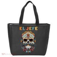 El Jefe Funny Skull Mexican Boss Spanish Dia De Los Muertos Tote Bag thumb 0