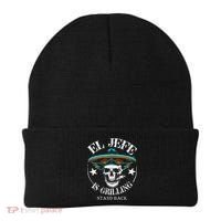 El Jefe Grilling Stand Back Funny Mexican Dad Playera Beanie thumb 0