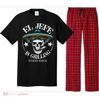El Jefe Grilling Stand Back Funny Mexican Dad Playera Pajama Set thumb 0