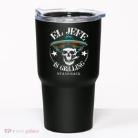 El Jefe Grilling Stand Back Funny Mexican Dad Playera Tumbler thumb 0