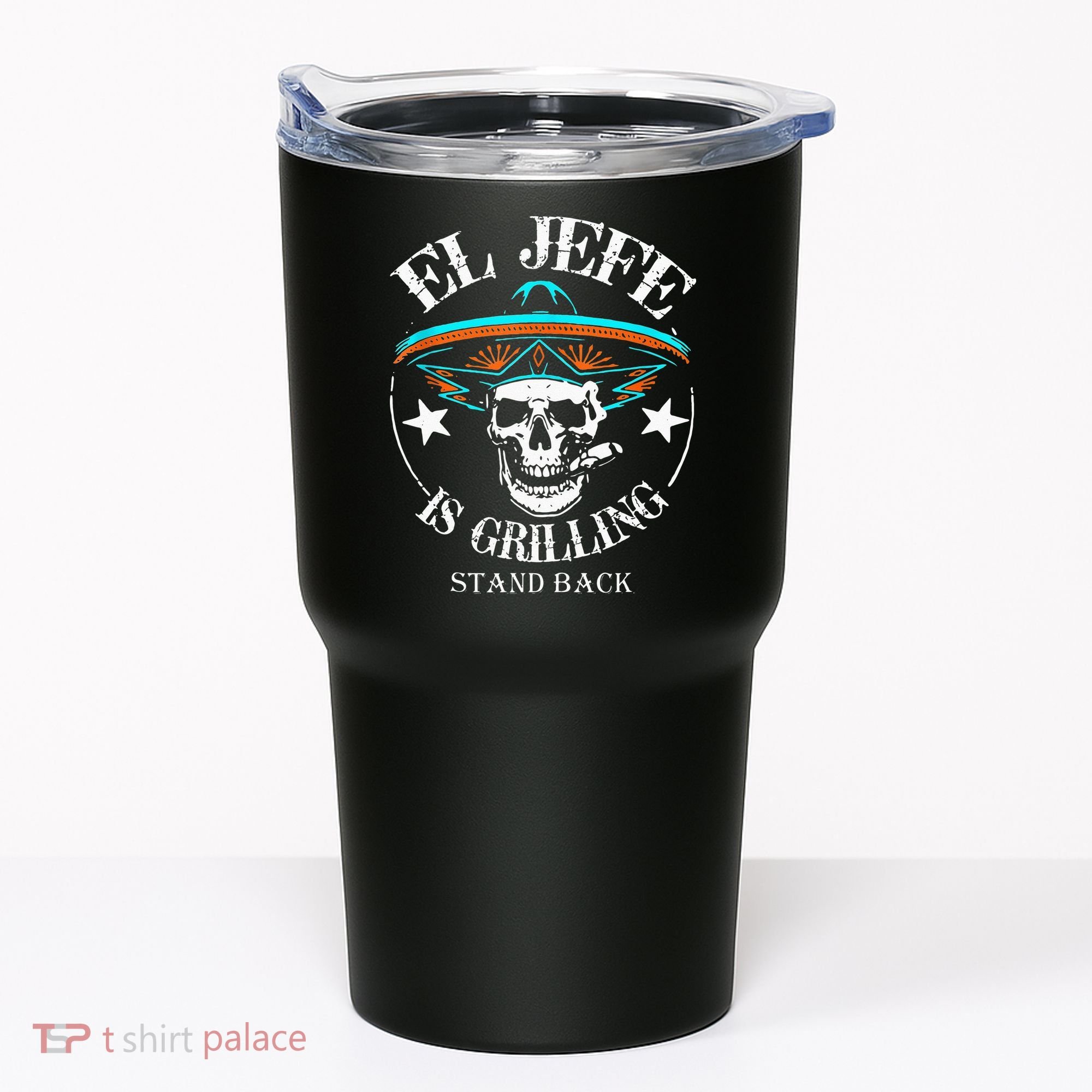 El Jefe Grilling Stand Back Funny Mexican Dad Playera Tumbler