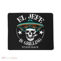 El Jefe Grilling Stand Back Funny Mexican Dad Playera Mousepad thumb 0