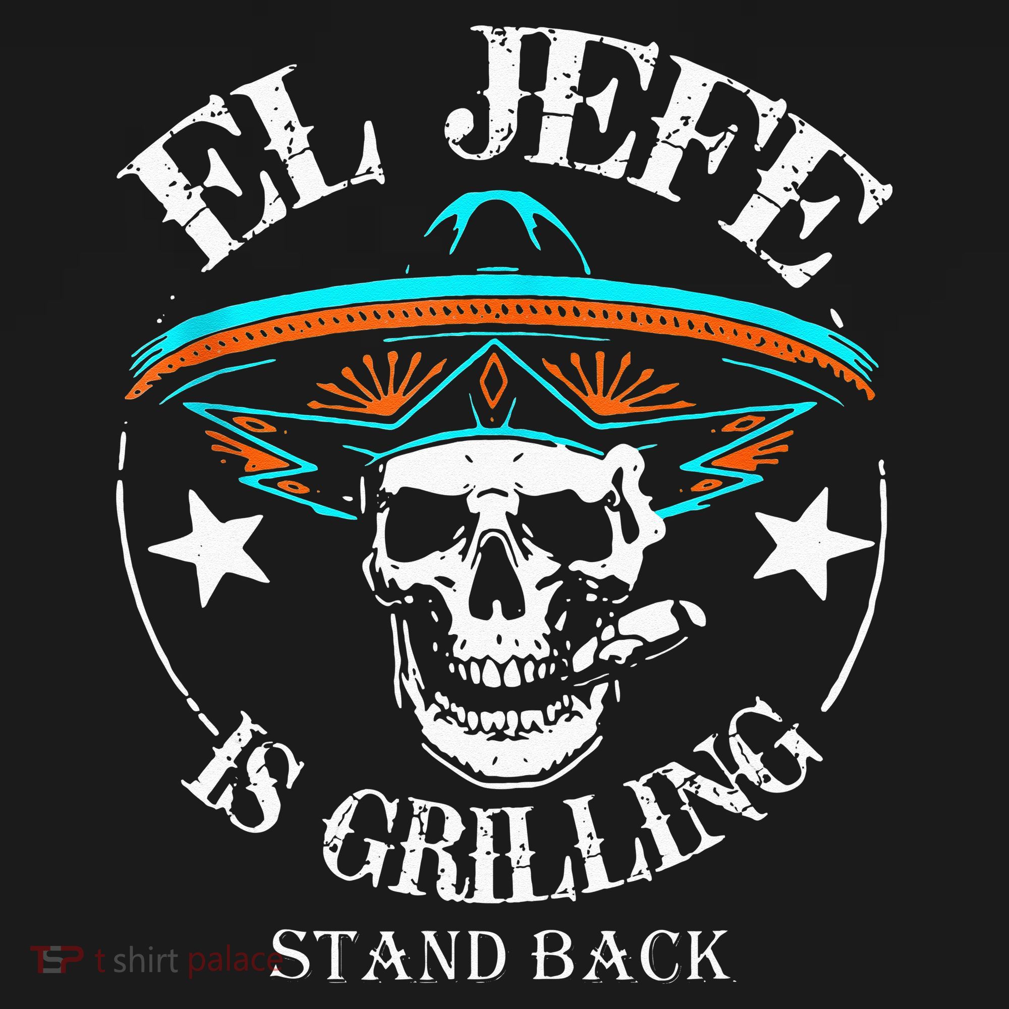 El Jefe Grilling Stand Back Funny Mexican Dad Playera Mousepad