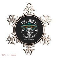 El Jefe Grilling Stand Back Funny Mexican Dad Playera Ornament thumb 0