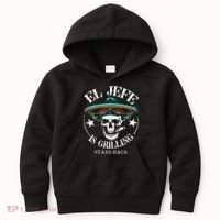 El Jefe Grilling Stand Back Funny Mexican Dad Playera Kids Hoodie thumb 0