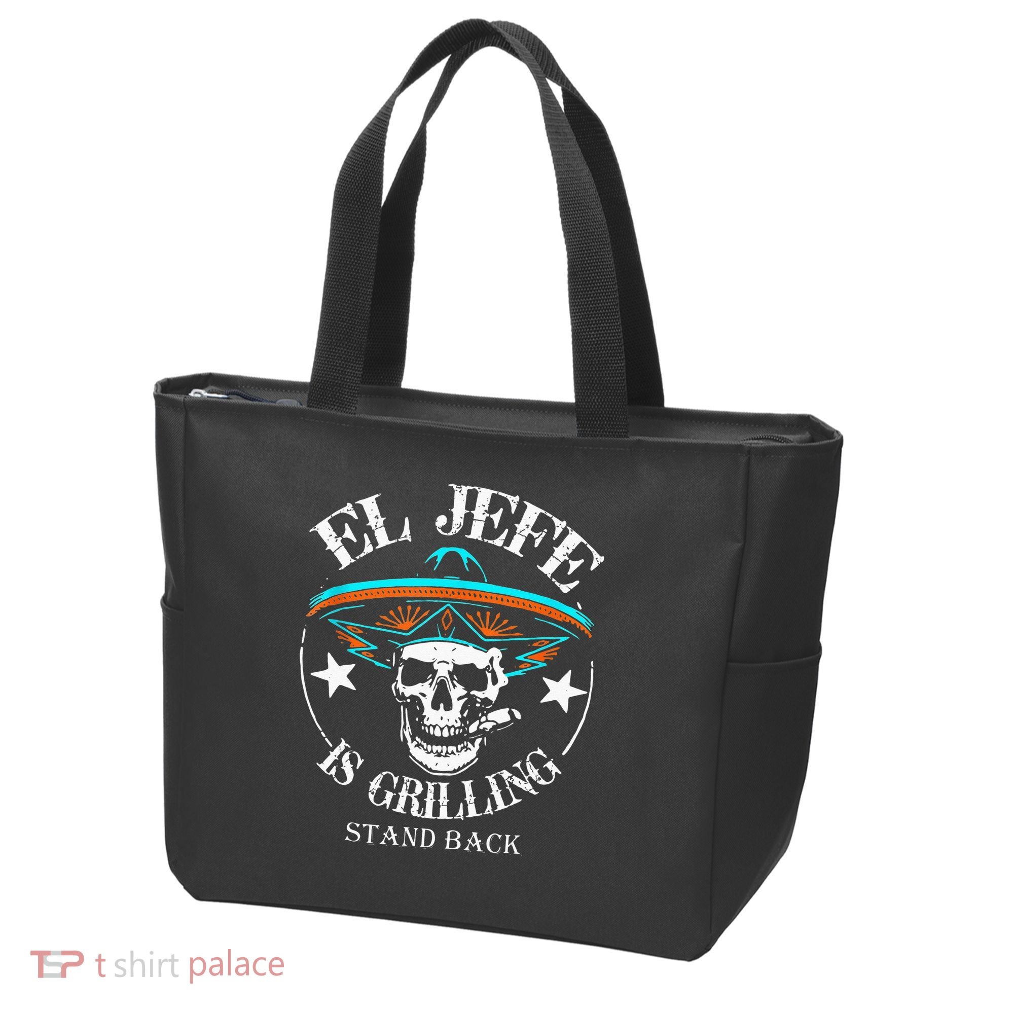El Jefe Grilling Stand Back Funny Mexican Dad Playera Tote Bag