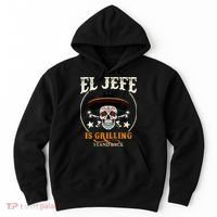 El Jefe Grilling Stand Back Funny Mexican Dad Playera Hoodie thumb 0