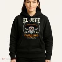 El Jefe Grilling Stand Back Funny Mexican Dad Playera Hoodie thumb 5