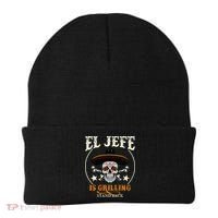 El Jefe Grilling Stand Back Funny Mexican Dad Playera Beanie thumb 0