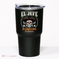 El Jefe Grilling Stand Back Funny Mexican Dad Playera Tumbler thumb 0